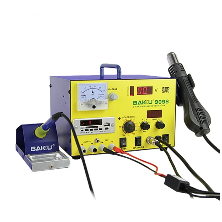 products factories heat rework iron station, hot air gun soldering station with CE certificate BK-909S