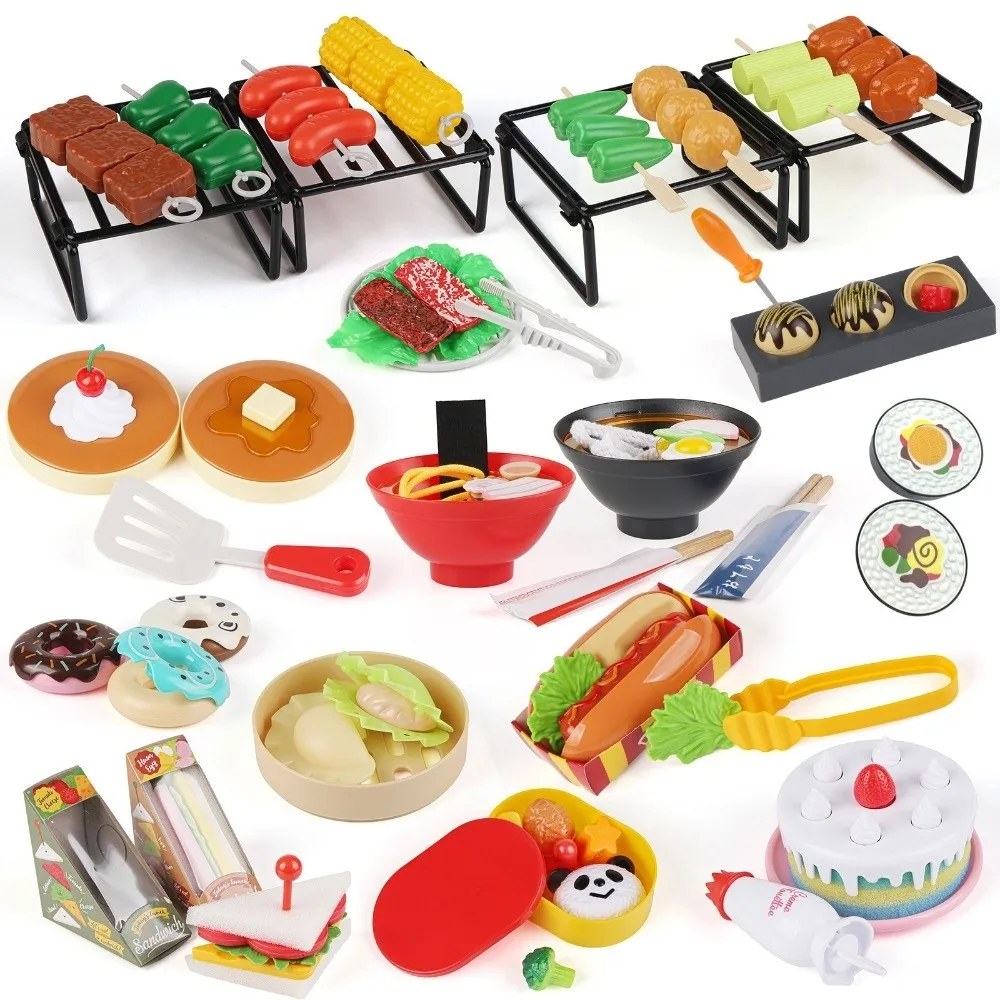 Simulated Fun Simulation Toys Educational Chewable Jelly Pudding Toys Stress Reliever Food Vegetable Hamburger Play Kitchen Toy