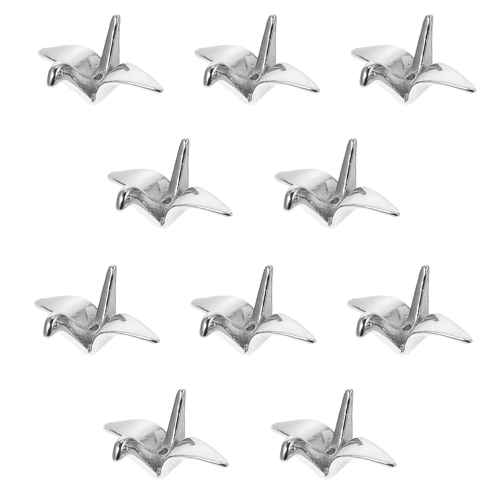 10 Pcs of The Lid Paper Crane Pendant DIY Hair Clip Charms Party Headdress Accessories Origami Stick Accessory