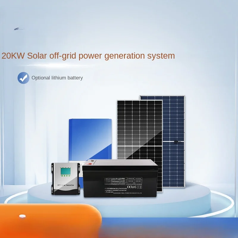 

20kW Solar off-Grid Power Generation System Photovoltaic Power Generation Lead-Acid Energy Storage Solar Panel