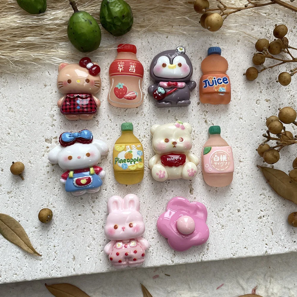 อุปกรณ์ตกแต่งเรซิ่นรูปกาแฟมินิโซ 5 ชิ้น สำหรับตกแต่งเคสมือถือ จี้ห้อยผม และงาน DIY