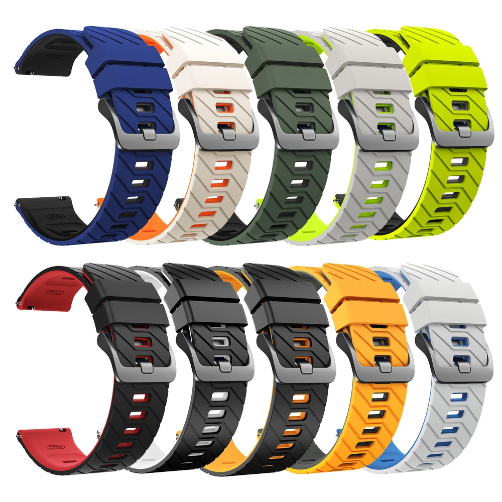 22 مللي متر سيليكون حزام لساعة هواوي GT6 GT 6 5 4 Pro/AMAZFIT BIP 6 5/Garmin Forerunner 570 Venu 4 الفرقة استبدال سوار رياضي