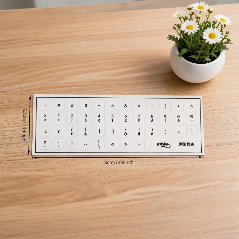Universelle slowakische Tastatur-Aufkleber, wasserdichtes PVC, Slowakei QWERTZ, für Notebook- und Desktop-Computer-Tastatur, Ersatz-Aufkleber