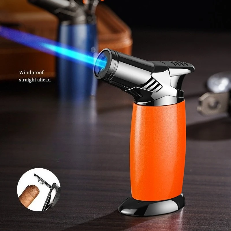 High Temperature Welding Gun Windproof Jet Flame Butane Gas Torch Lighter Safety Lock Fire Switch Cigar Diamond Cigar Lighters