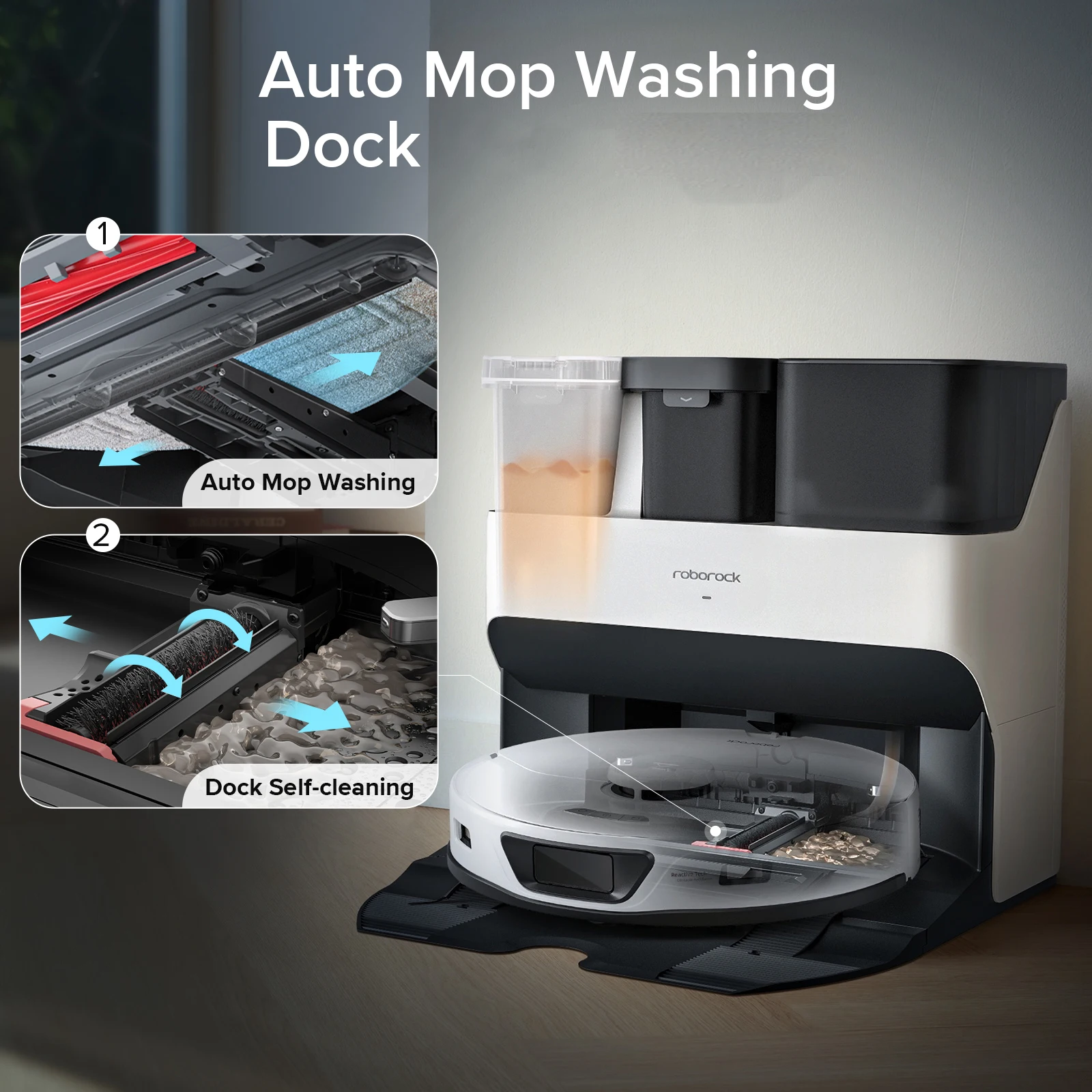 Roborock-S7 Max Ultra Robot Aspirador, atualizado do S7 Pro, secagem a ar quente, limpeza automática do esfregão, 5500Pa