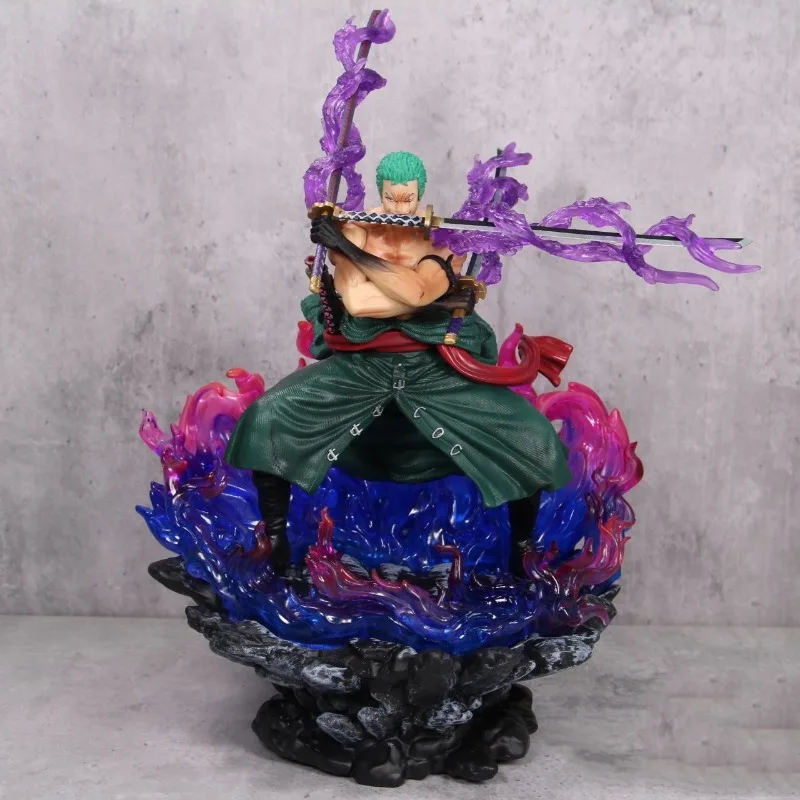 30cm Anime One Piece Roronoa Zoro Figure Three Knife Flow Roronoa Zoro Figure Model PVC Handmade Collection Ornaments Toys