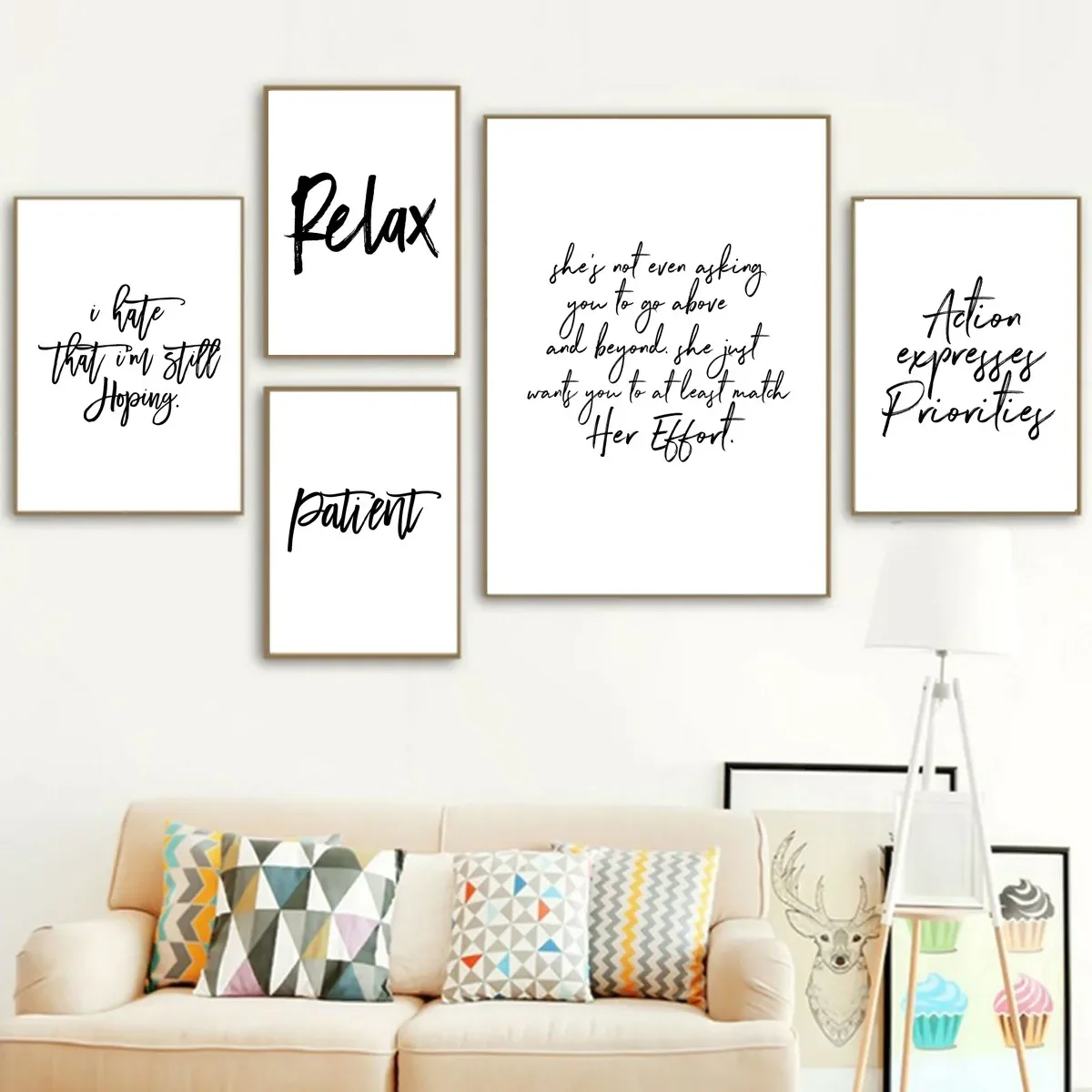 Frasi ispiratrici stampa lettere citazioni Wall Art Decor immagini Poster Canvas Painting Wall Art soggiorno decorazione della casa