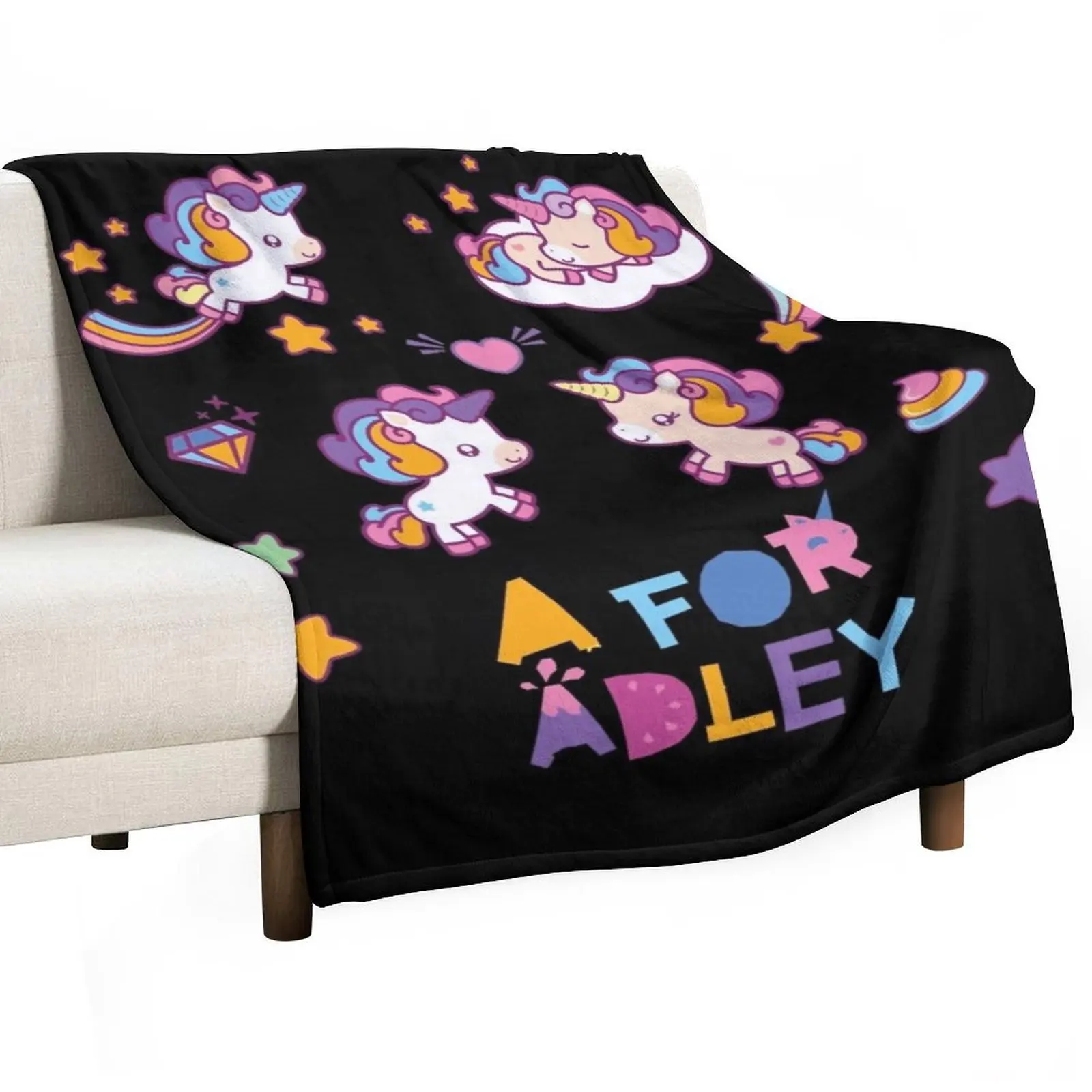 

kawai girl a for adley unicorns funny cartoon81 Throw Blanket Sofas heavy to sleep for sofa Cute Blankets