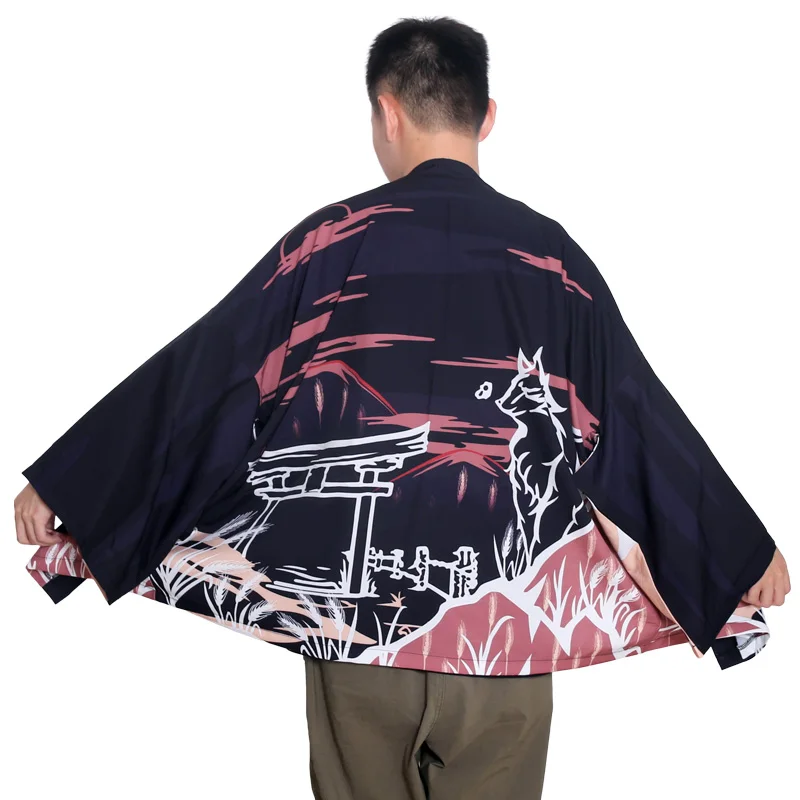 2024 New Women's kimono Cardigan Japanese Mensamurai Costume Anime Kimono Streetwear Male Yukata Harakuju Asian Japanese Clothes