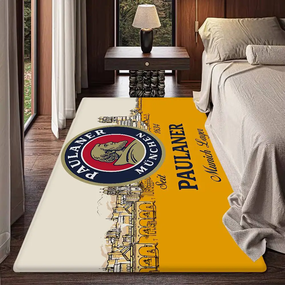 German Beer P-Paulaners Room Mats Retro Multiple Choice Living Room Kitchen Rug Non-Slip Welcome Rug