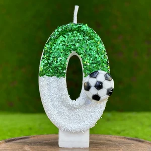 Zahlenkerzen für Geburtstagstorte, Fußballkerzen, Cupcake -Topper, Kuchendekoration Supplies 6 Hauptverkaufs -Top -Fußballball - №3