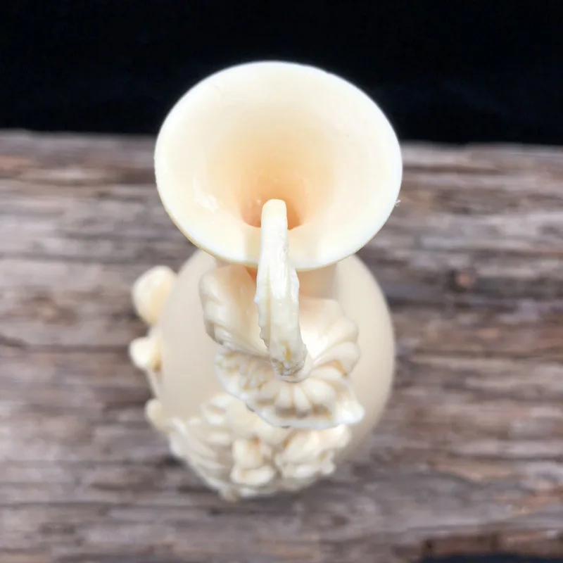 Factory Direct Supply Ivory Nut Carved Four Seasons Peace Ornaments Home Desktop Ornaments Vase Decoration Wholesale