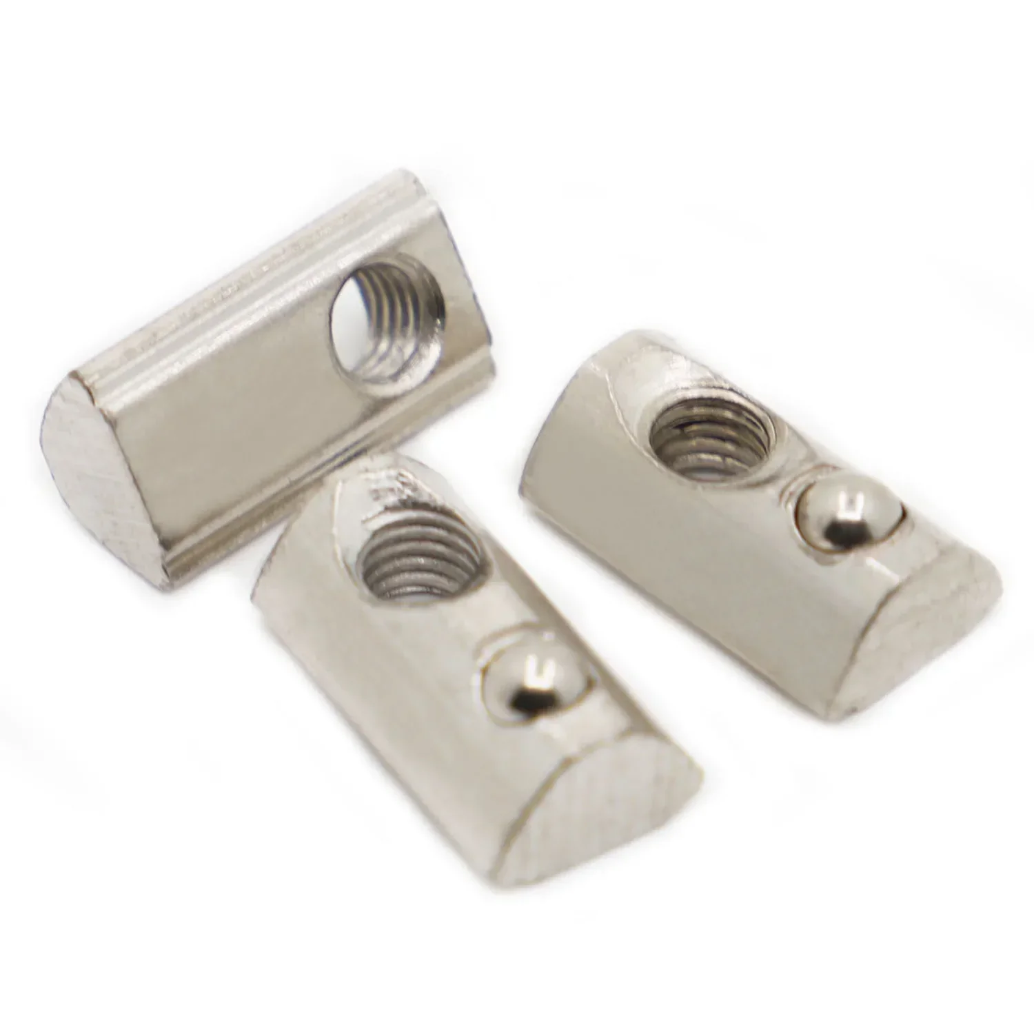 

10PCS M3 M4 M5 M6 M8 Half Round Elasticity Spring Nut Block for 2020 3030 4040 4545 Aluminium Profile T Spring Nut