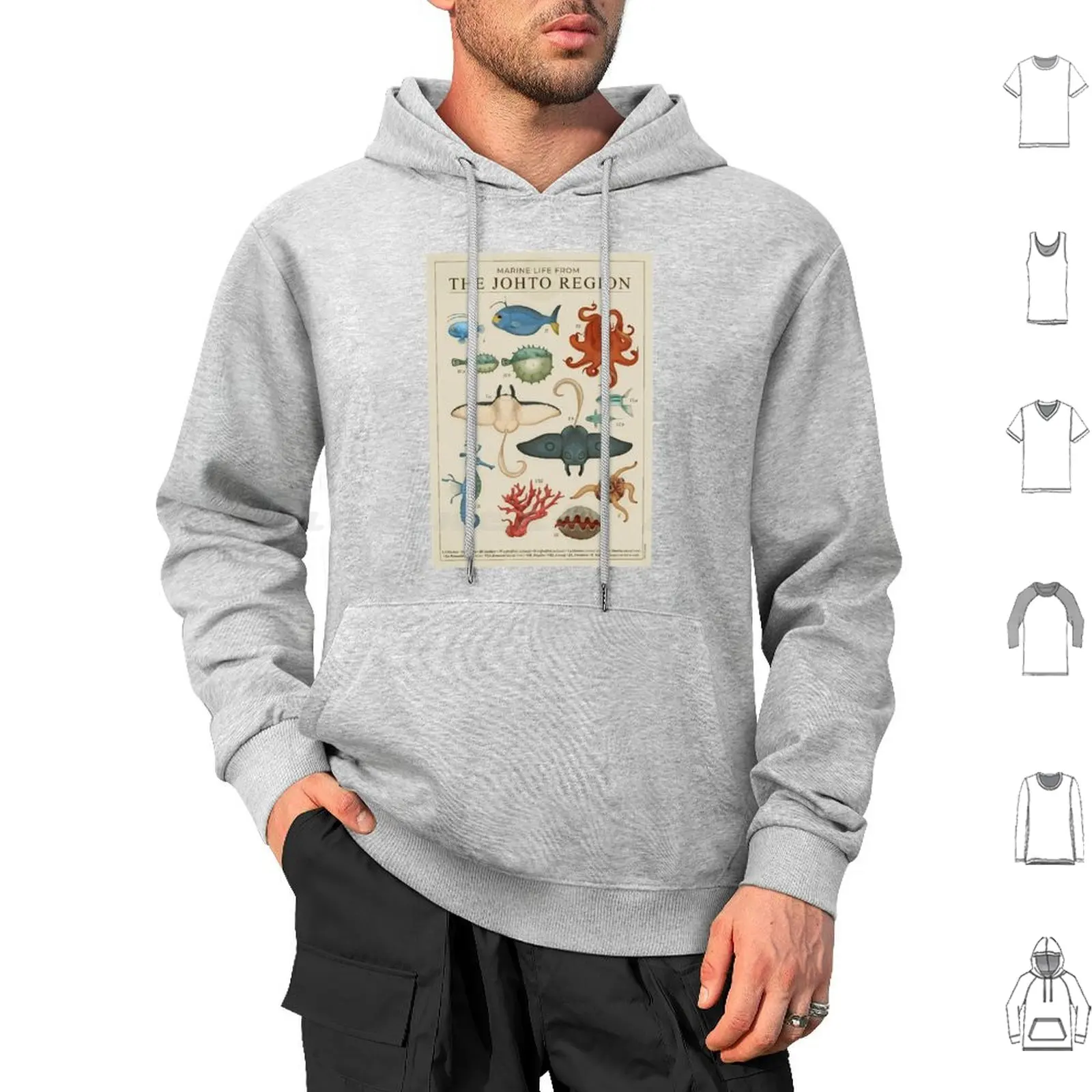 

Marine Life From Johto Hoodies Long Sleeve Fish Invertebrates Science Biology