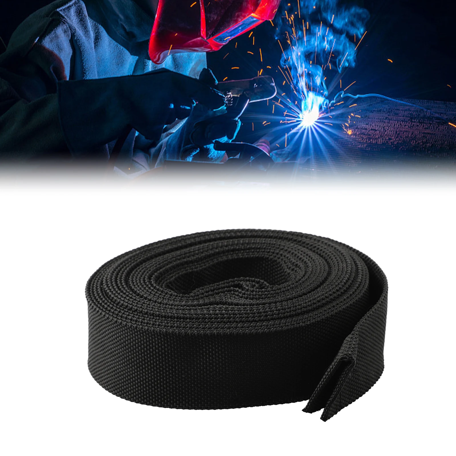 7,5 m hitzebeständiges, flammhemmendes Klebeband, Nylon-Schutzhülle, Kabelaufdeckung zum Schweißen von WIG-Brennerschläuchen, Verkabelungsschutz