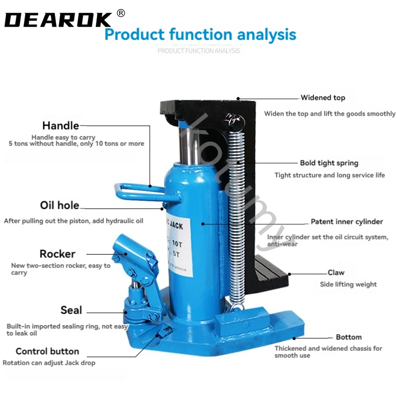 MHC-2.5RS Claw Type Hydraulic Jack Repairing Lifting Tool  Aluminum Film Special Duckbill Cross-top Hook-type Oil Pressure Crane