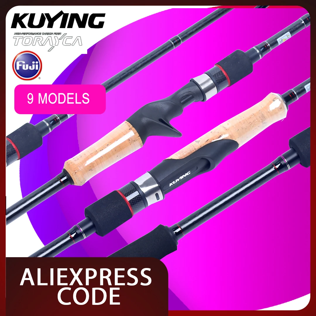 

KUYING RAINFOREST 1.9m 1.98m 2.04m 2.08m 2.1m 2.28m Fishing Lure Rod Spinning Baitcasting Carbon Multi Universal Cane Pole