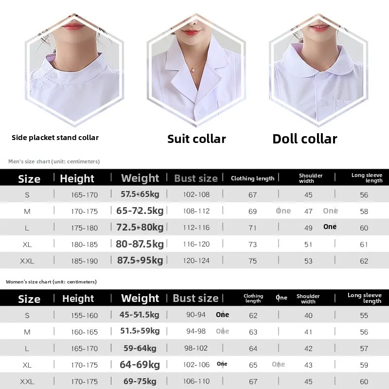 Haut d'uniforme de médecin épais à manches longues – Veste de travail durable