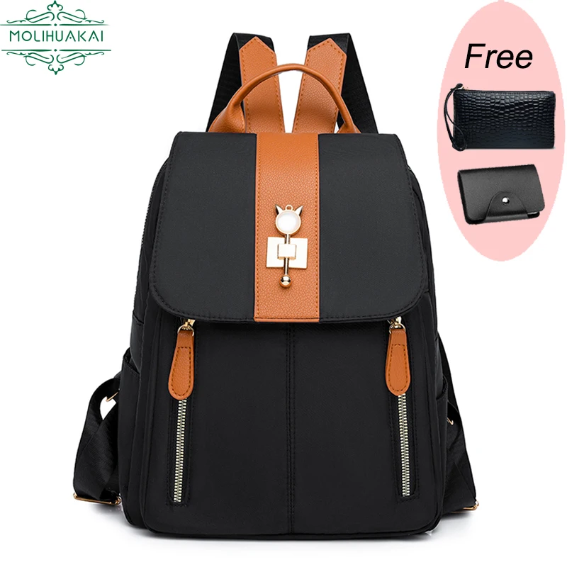 Women Large Capacity Backpack Purses High Quality Leather Female Vintage Bag School Bags Travel Bagpack Ladies Bookbag Rucksack