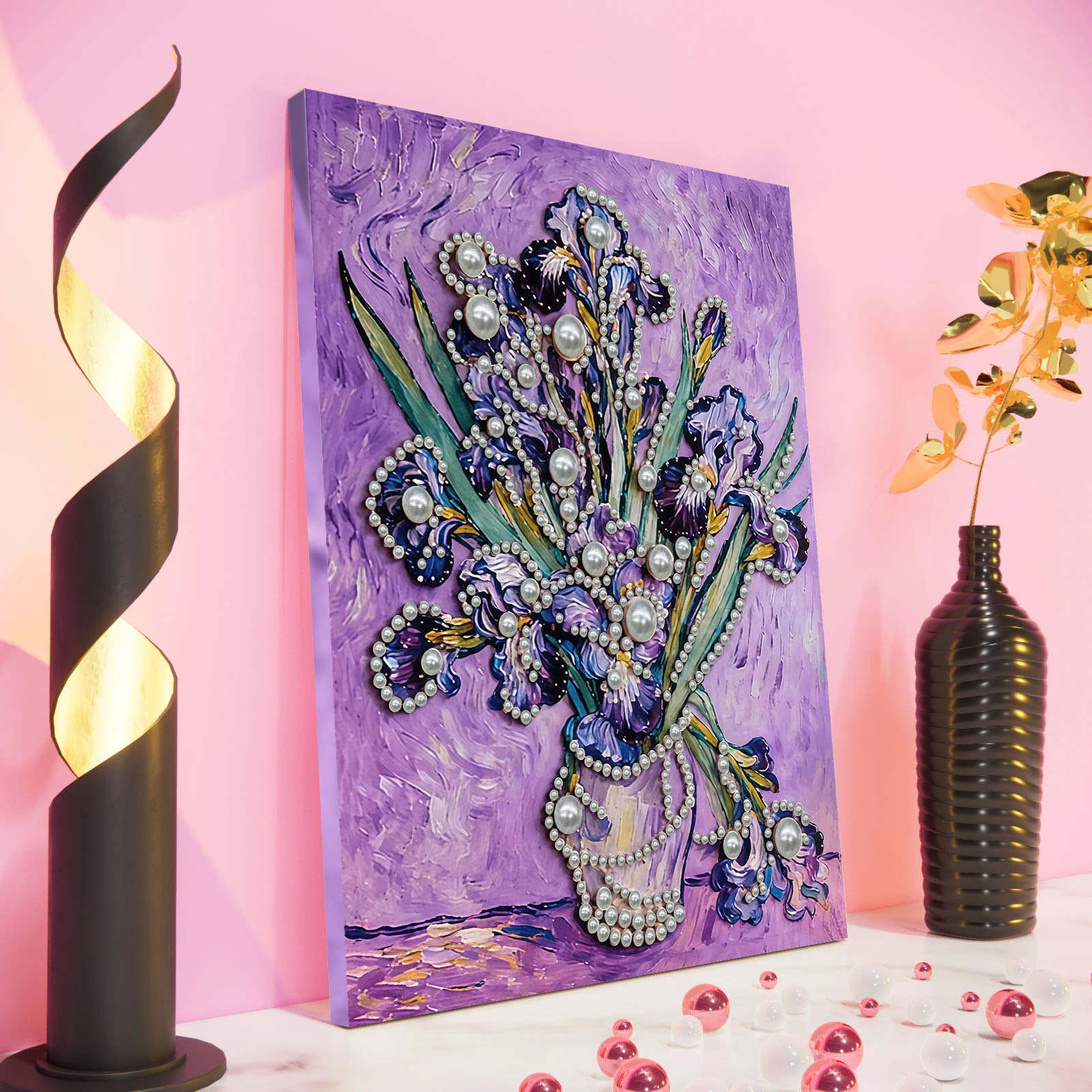 Resin Art All - ชุดอุปกรณ์วาดภาพด้วยไข่มุกแบบทำเอง เหมาะสำหรับผู้ใหญ่และผู้เริ่มต้น ชุดอุปกรณ์ศิลปะเพื่อคลายเครียด ใช้สำหรับวาดภาพด้วยไข่มุกทั้งหมด เหมาะสำหรับเป็นของขวัญ หรือใช้ตกแต่งผนังบ้าน