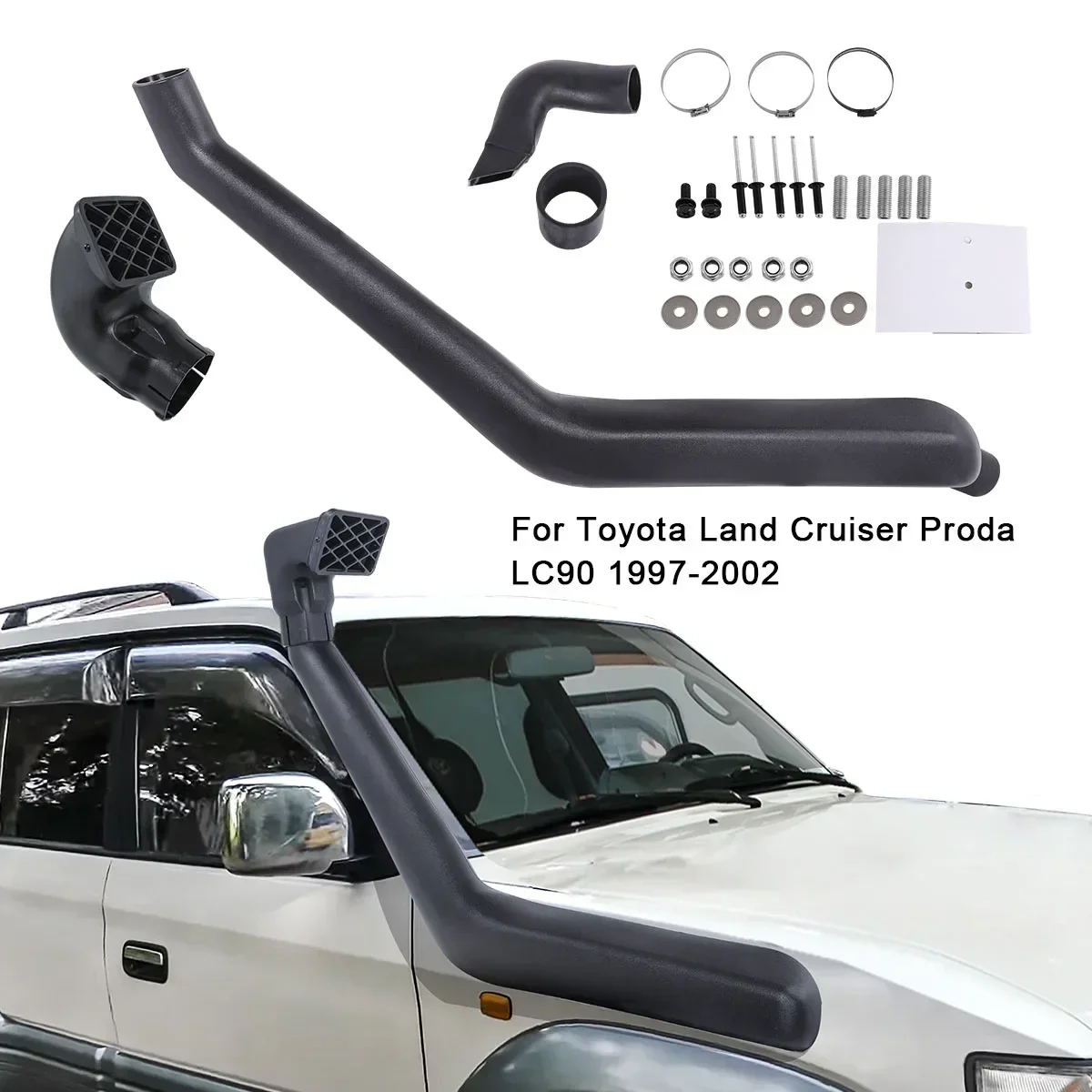 

Air Intake Snorkel KIT Fits for Landcruiser Prado LC90 series 1997 1998 1999 2000 2001 2002 Petrol Diesel model Car Accessories