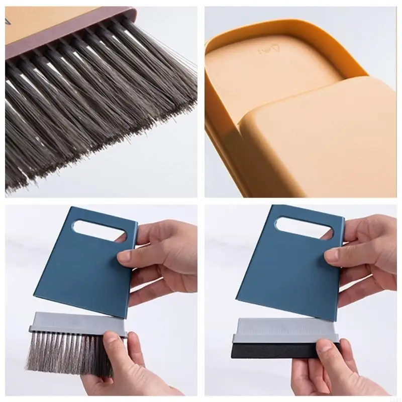 L9BE Dense Cleaning Tool Set Double Brush For Kitchen Office Home Efficient Storage Design
