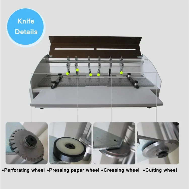 Automatic paper creasing machine, paper cutting machine, paper perforating machine