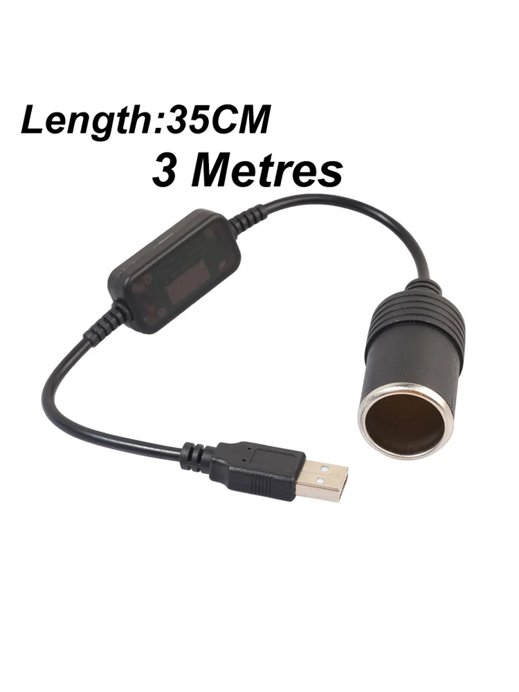 NEW 5V 2A USB To 12V Cigarette Lighter Socket USB Male to Female Cigarette Lighter Adapter Converter Car Electronics Accessories view 4