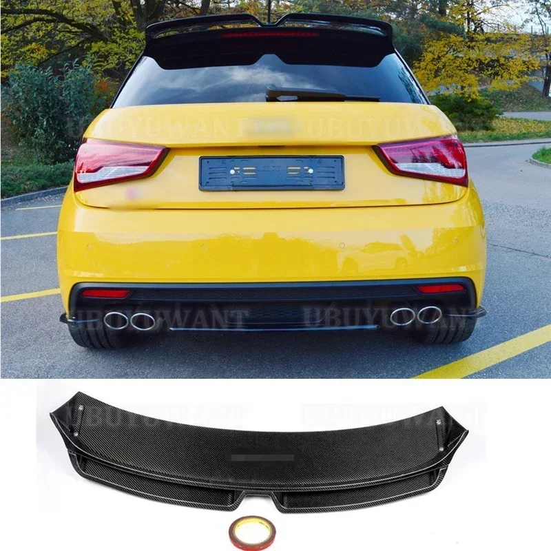 UBUYUWANT For Audi A1 R18 2010-2014 high quality Carbon Fiber rear boot Wing Spoiler Rear Roof Spoiler Wing Trunk Lip Boot Cover