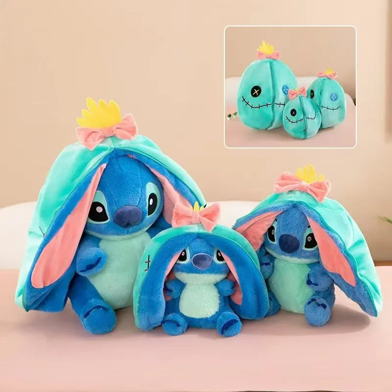 ตุ๊กตาสติทช์น่ารัก การ์ตูนซานริโอ้ ของเล่นซิปแปลงร่าง พวงกุญแจ จี้กระเป๋า ของตกแต่งห้อง ของขวัญวันเกิด วันหยุด