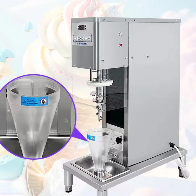 110V/220V Commercial Soft Serve Mix It in Ice-cream-mixer-and-filling-machine Fruit Yogurt Gelato Blender Maker Ice Cream Mixer