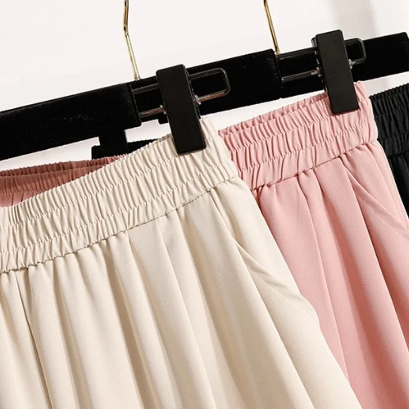 2026 simples sólido correndo esportes meia calças coreano terno shorts feminino verão solto a linha casual perna larga shorts de cintura alta