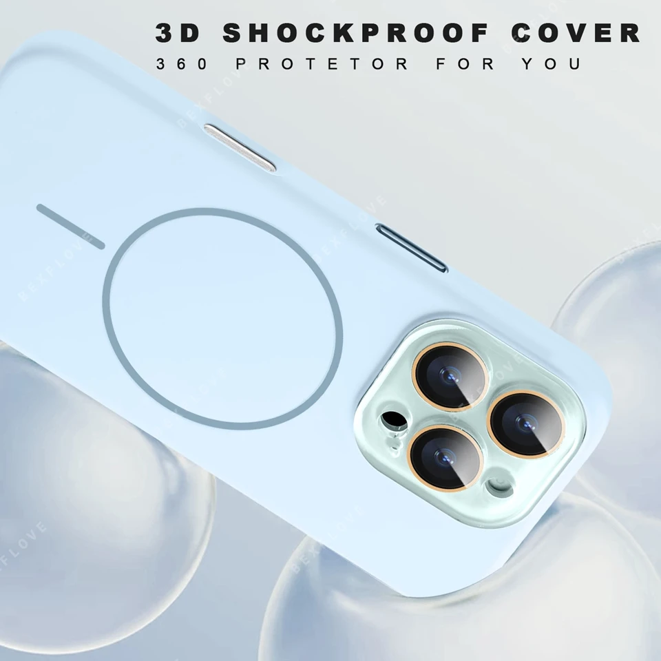Official Silicone Magnetic Phone Case For iPhone 16 15 14 13 12 11 Pro Max Plus SE For Magsafe Wireless Charge Protector Cover