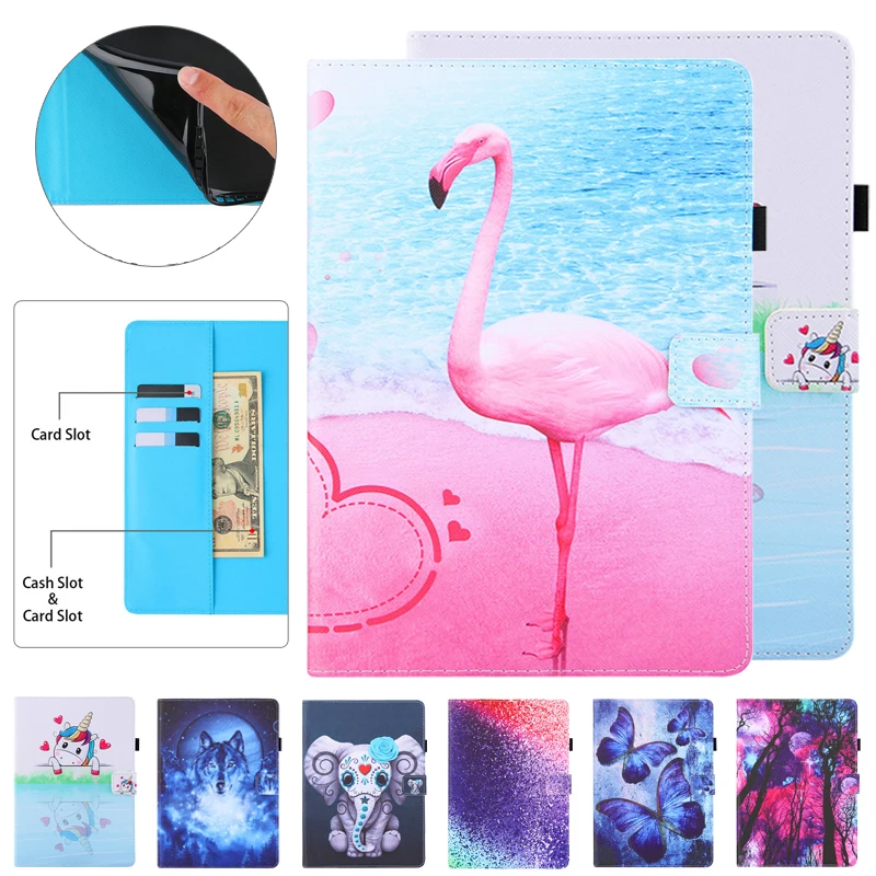 Tablet Cover For Funda iPad Mini 5 Case Cute Flamingo Unicorn Wallet Tablet Shell For iPad Mini 4 3 2 1 Cover For iPad Mini Case