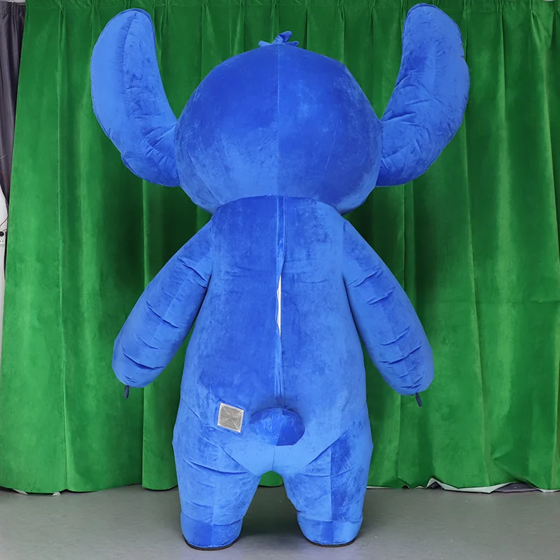 Riesiges aufblasbares Stitch-Maskottchen-Kostüm – Anime Blaues Monster-Charakter-Werbekostüm für Fasching, Tierpartys, Halloween und Weihnachten – Cosplay-Kleid