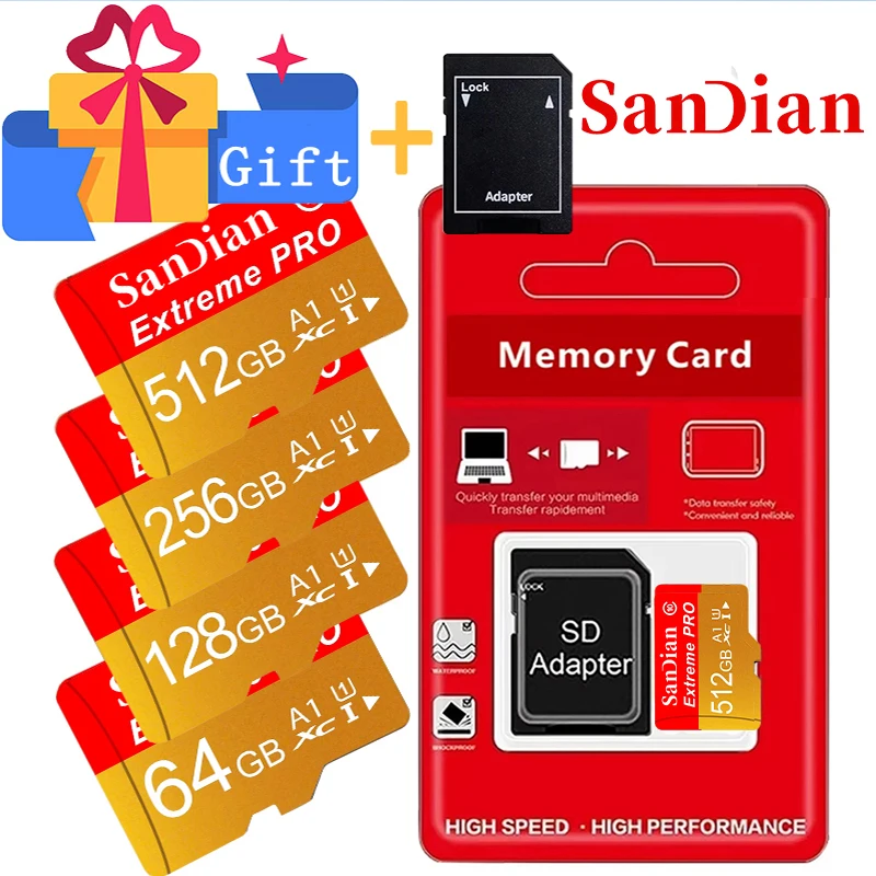 بطاقات SD بسعات 32 جيجابايت و128 جيجابايت و256 جيجابايت و64 جيجابايت، بطاقة ذاكرة Micro TF SD، بطاقات TF U1، مناسبة لكاميرات المراقبة، وأجهزة الكمبيوتر المكتبية، ونينتندو سويتش، وسماعات الواقع الافترا