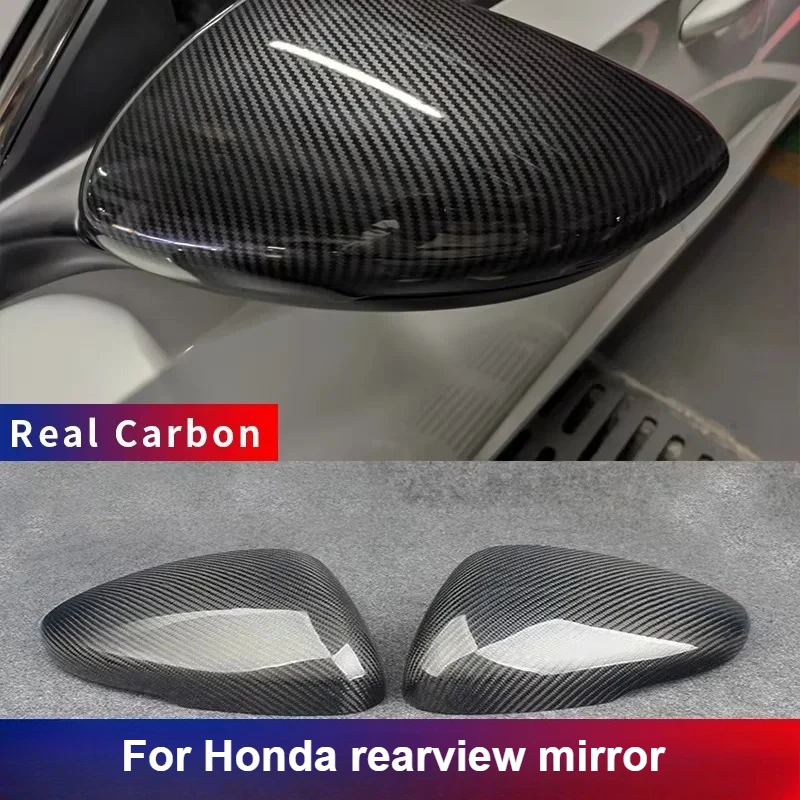

For Honda Accord Real Dry Carbon Fiber ABS plastic rearview mirror housing Modification exterior decoration 18-2022 Accessories