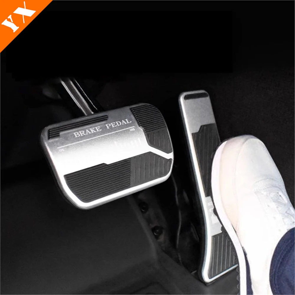 

Для BYD Denza Z9 GT 2025 2026, аксессуары, черная, серебристая педаль акселератора автомобиля, педаль тормоза автомобиля, противоскользящая педаль