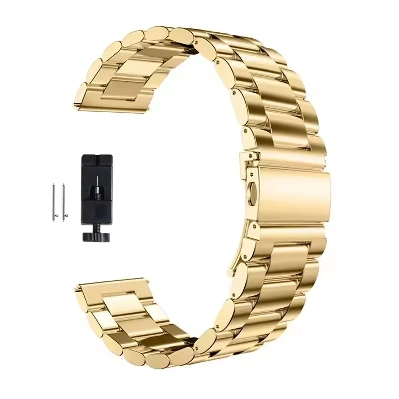 Roestvrij stalen band voor Samsung Galaxy horloge 7/FE/6/5 pro/4/Classic 20 mm 22 mm metalen armband amazfit GTS-GTR-4-3-2e-mini band.