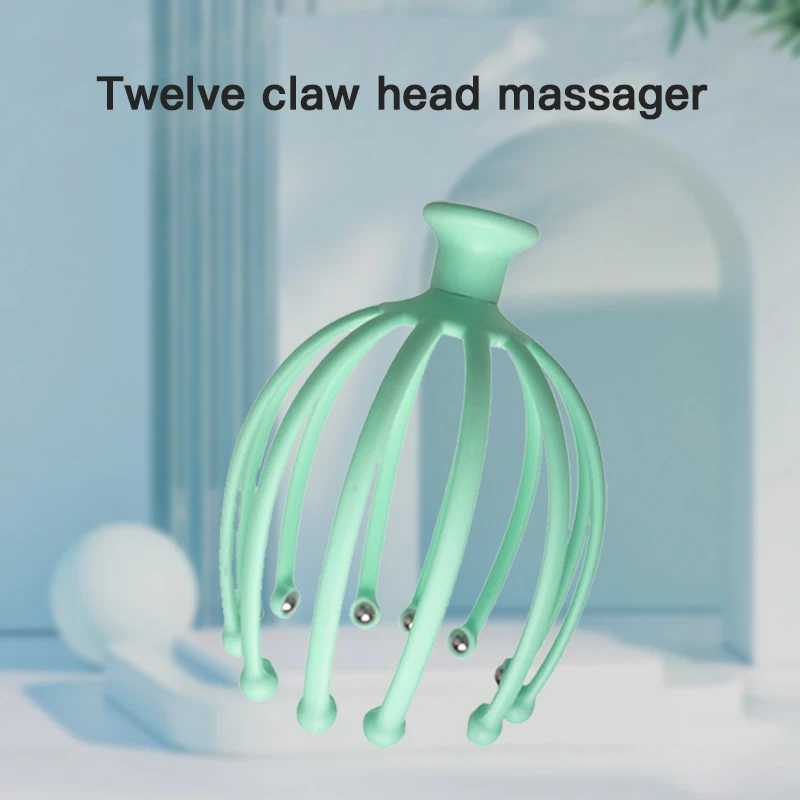 Twelve-claw Head Massager Home Meridian Ball Hair Comb Tickle Itching Relax Decompression Refreshing