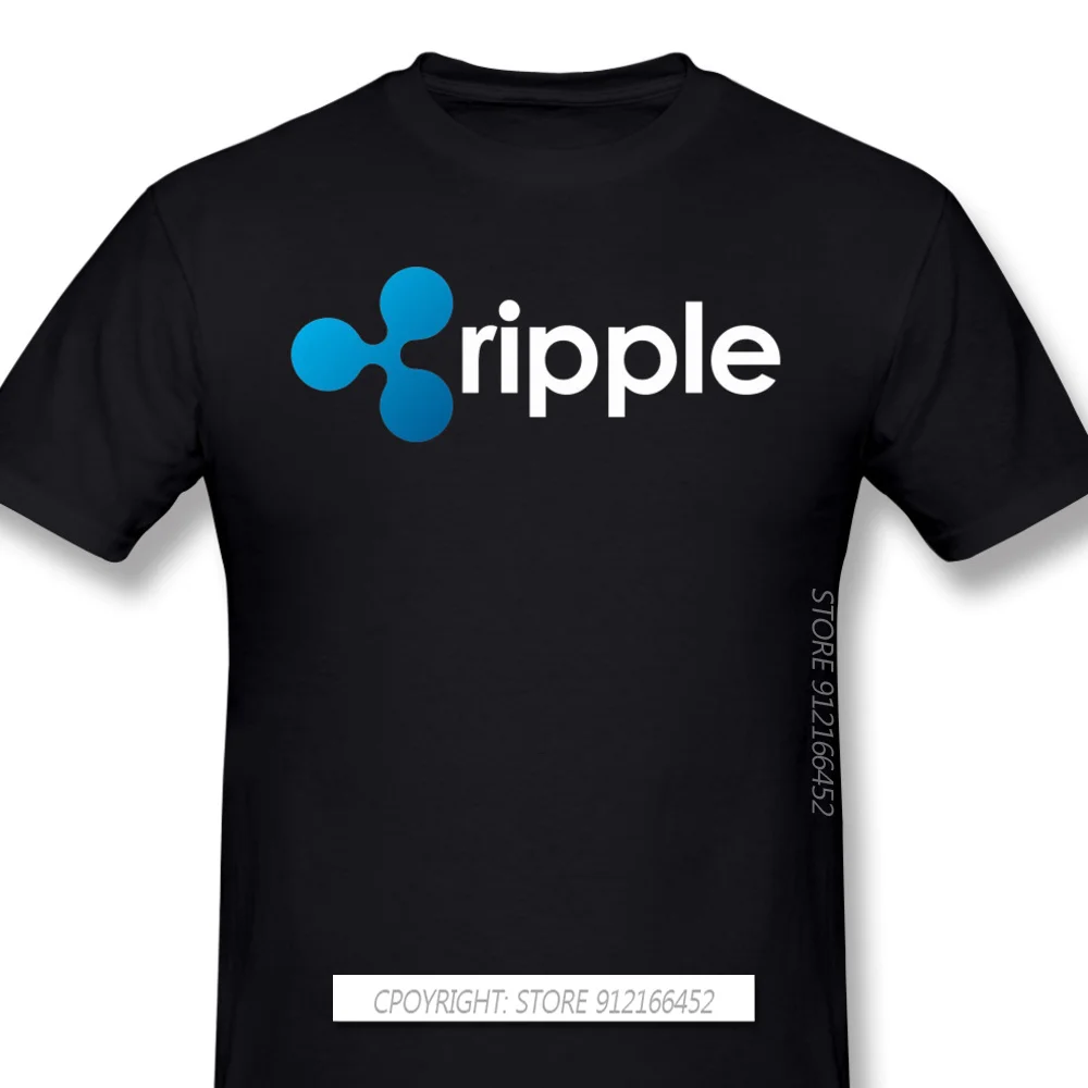 Top Quality Clothes XRP Ripple Coin Cryptocurrency Novelty Short Sleeve Man\'s T-Shirts Bitcoin Fashion For Men Shirt For Adult