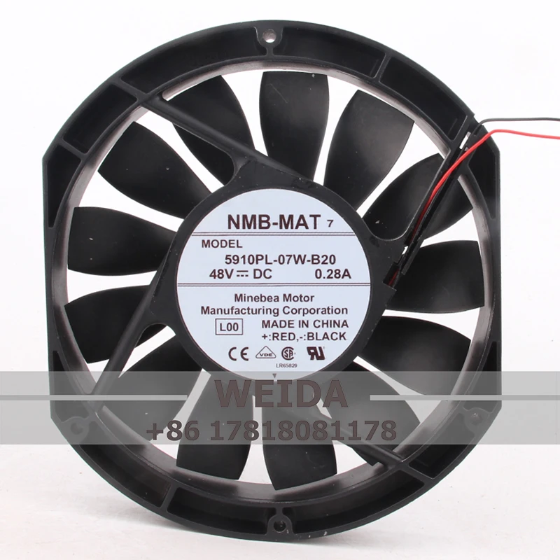 

Case Fan for NMB-MAT7 5910PL-07W-B20 172x150x25mm 48V 0.28A 17225 Inverter Cooling Fan