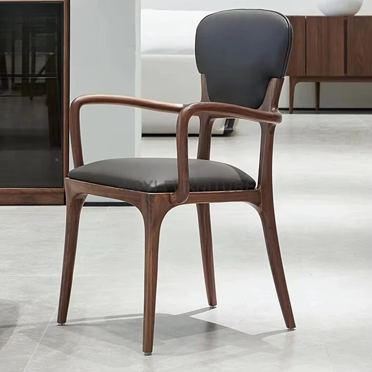 #New Design Hotel Reception Cafe Dining Chairs with Soft Cushion Armrest Wooden Fabric Designs