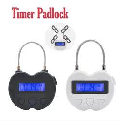 Smart Time Lock LCD Display Time Lock Multifunction Travel Electronic Timer Waterproof USB Rechargeable Temporary Timer Padlock