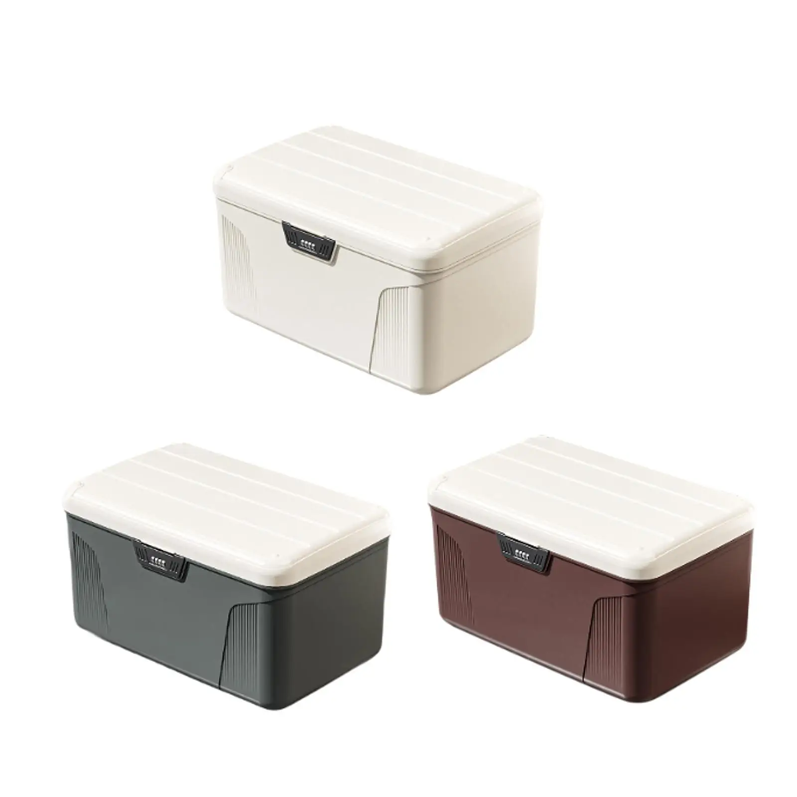 

Lockable Storage Box Locking Container Bin Convenient Spacious Large Lock Box Lockable Box for Storing Documents Organization