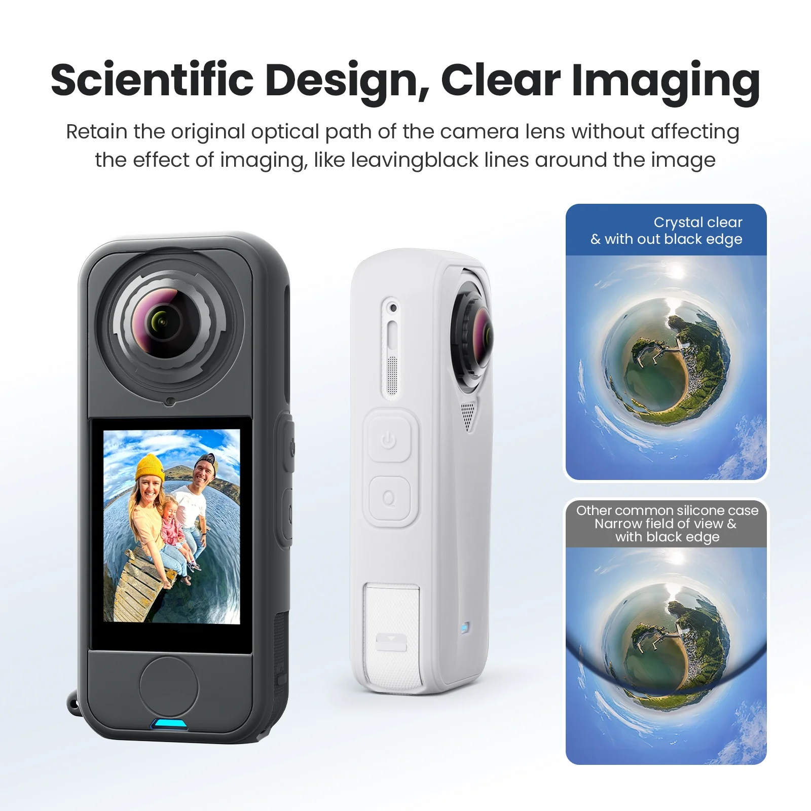 

For Insta360 X4 Air Sports Camera Silicone Case Lightweight Panoramic Camera Accessory