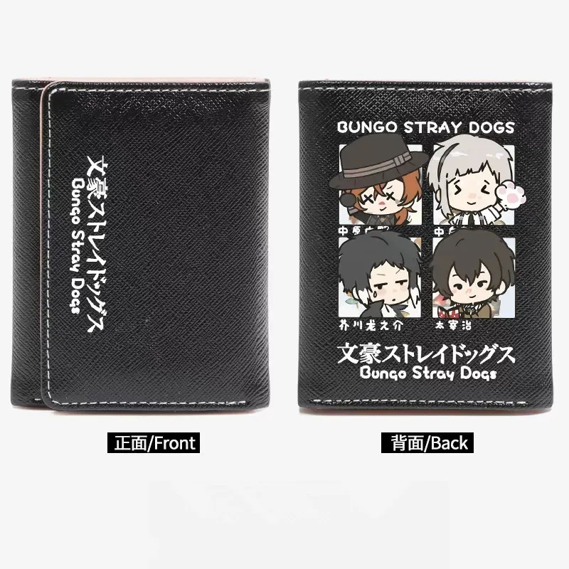 Stray Dogs Anime Wallet Cute Money Bag Dazai Osamu Student ID Card Holder Coin Purses Pu Leather Fashion Long Short Wallet