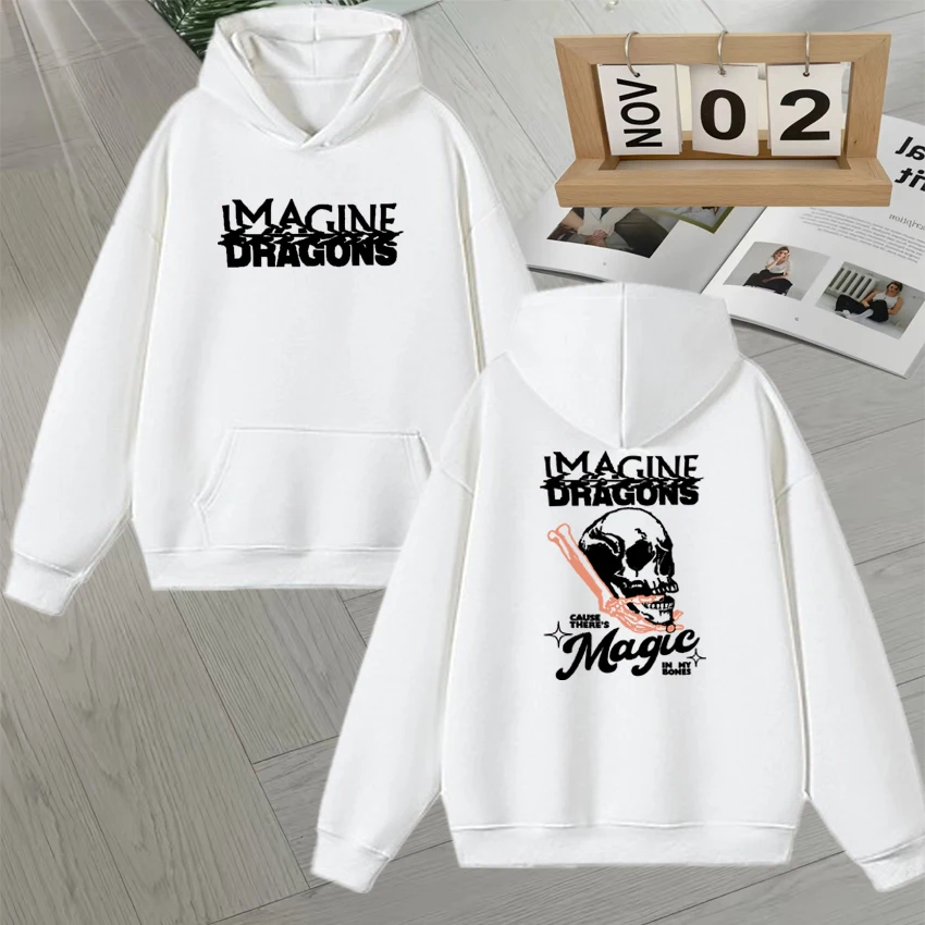 تخيل التنين تلوح في الأفق جولة حول العالم 2025 الجمجمة هوديي الرجال النساء البلوز الهيب هوب خمر القوطية طويلة الأكمام الخريف بلوفر شتوي