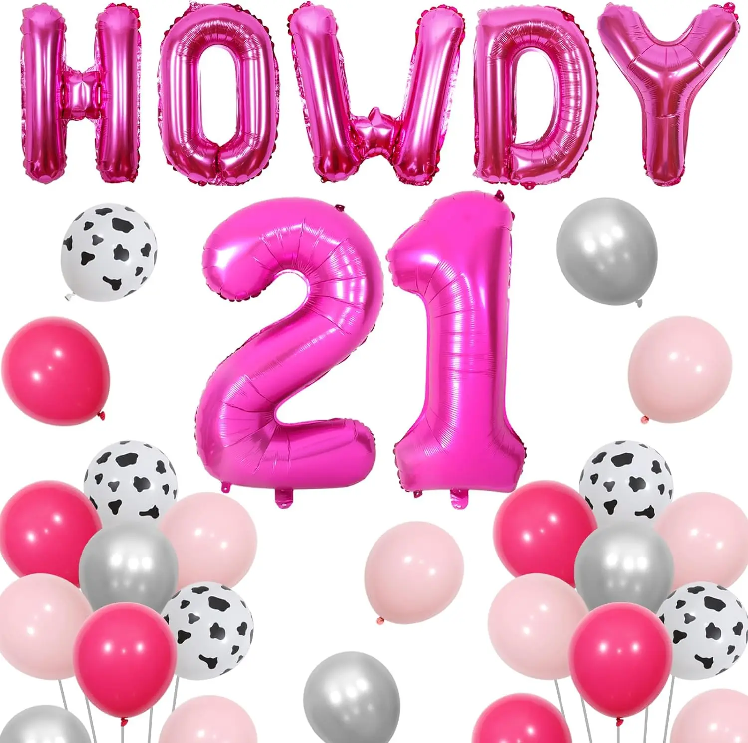 

Joymemo Howdy 21st Cowgirl Birthday Decorations Disco Western Birthday Decor Howdy Balloon Banner Horse Rodeo Party Supplies