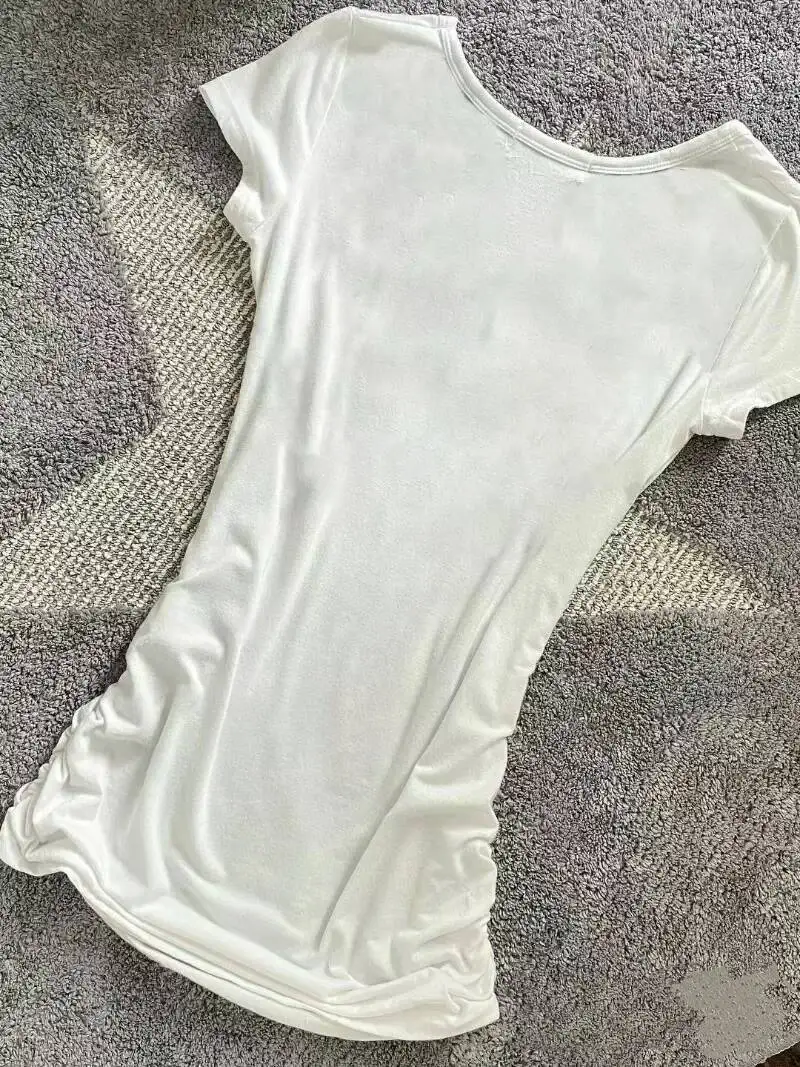 

Винтажные облегающие футболки с короткими рукавами в стиле панк-рок, американская уличная одежда 2000-х годов Y2K, черные футболки с принтом черепа и кости